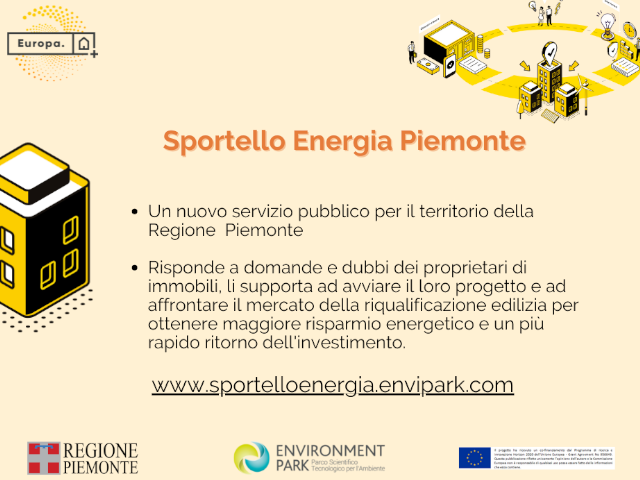Consulenze gratuite allo Sportello Energia Piemonte