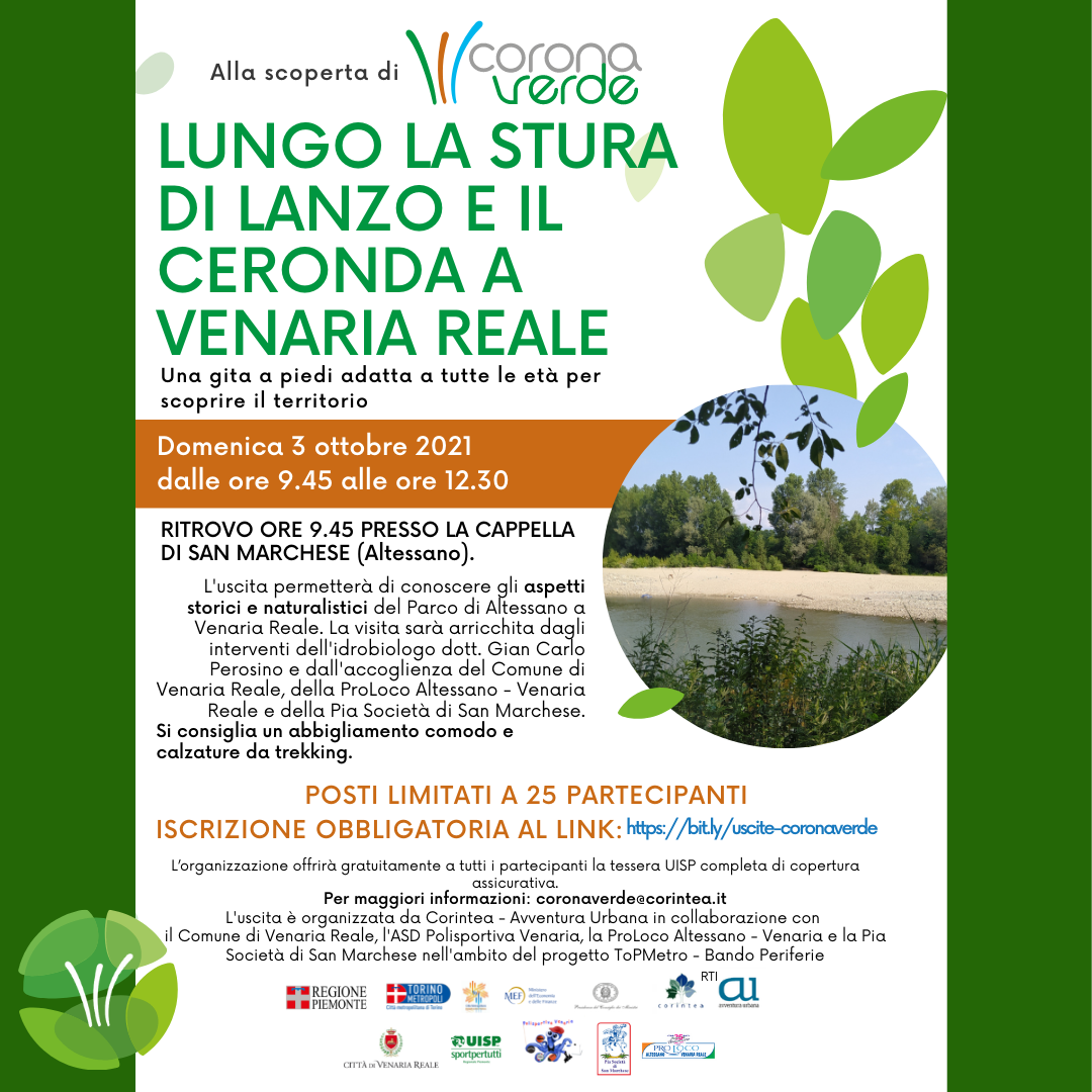 Passeggiata lungo la Stura di Lanzo ed il Ceronda - Corona Verde - Venaria Reale