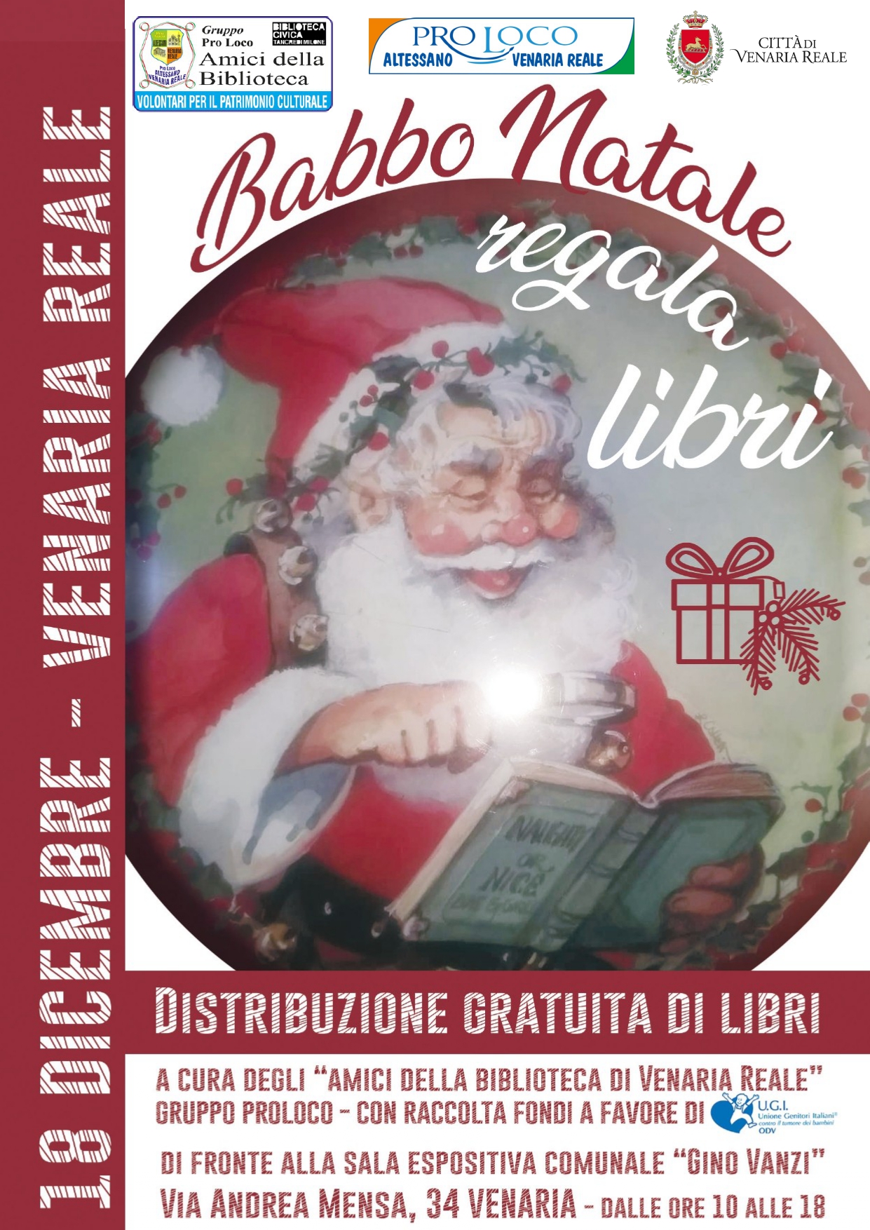BABBO NATALE REGALA LIBRI: Distribuzione gratuita di libri