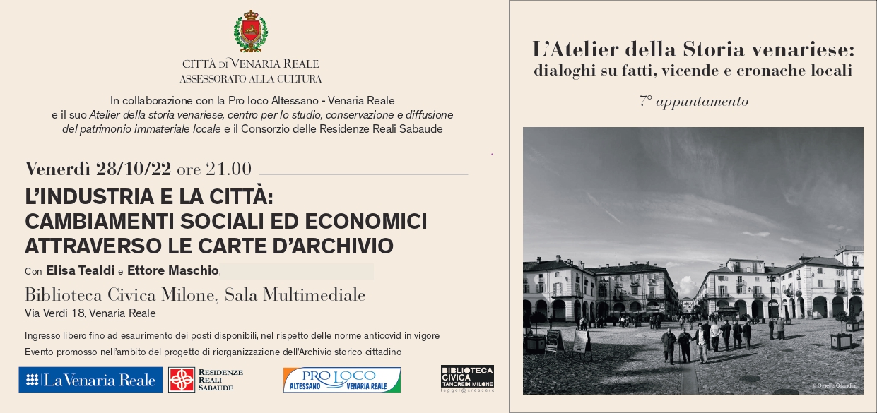 L'Atelier della Storia venariese - settimo incontro