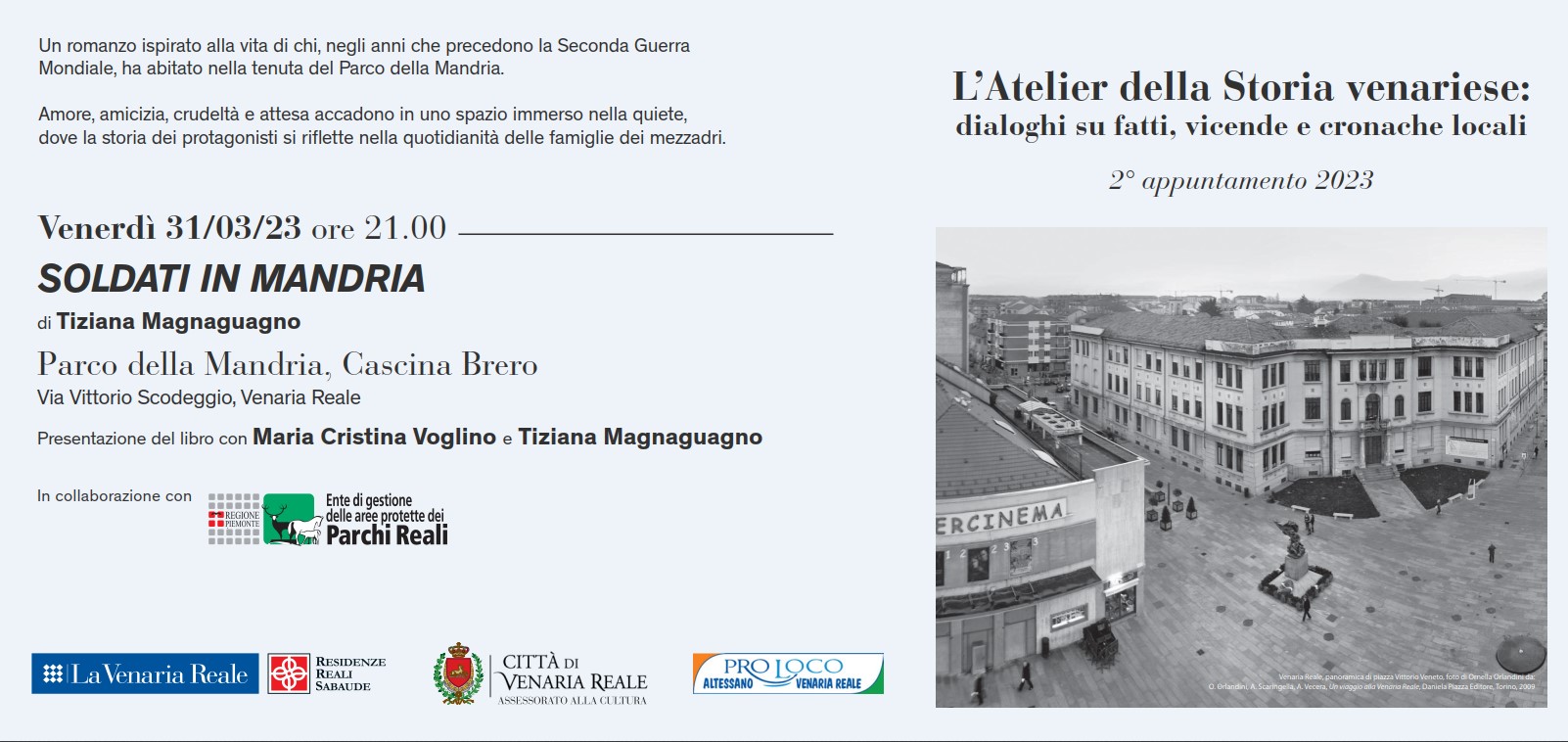 L'Atelier della Storia venariese 2023 - secondo incontro 