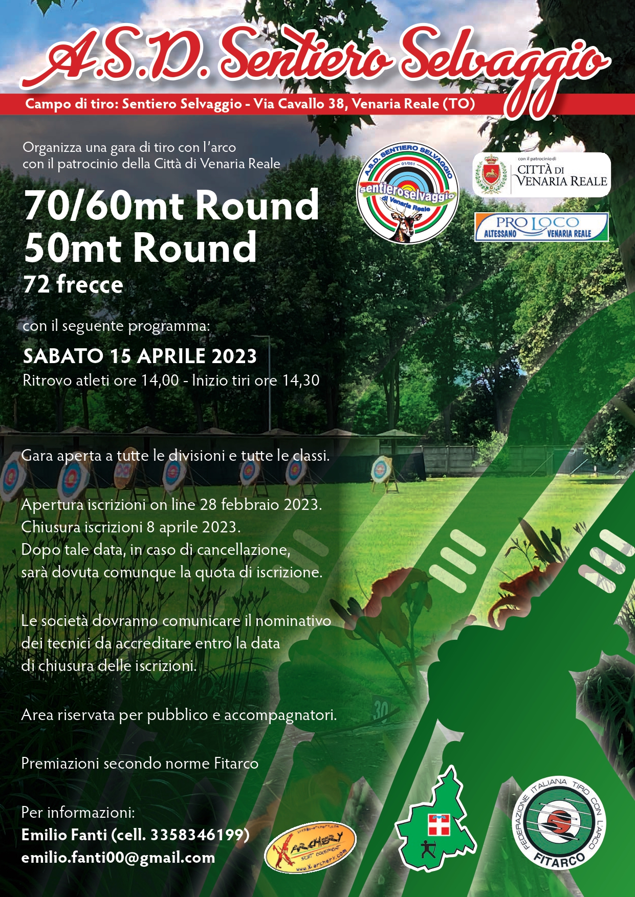 Gare di tiro con l'arco 70/60 e 50 metri round