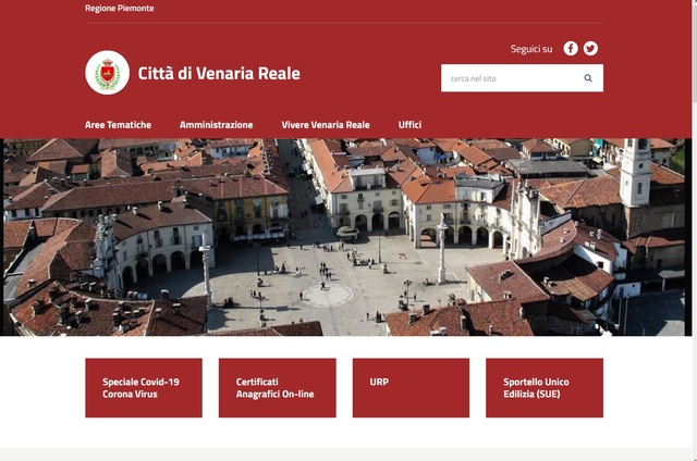 È online il nuovo sito web e l’applicazione mobile della Città di Venaria Reale