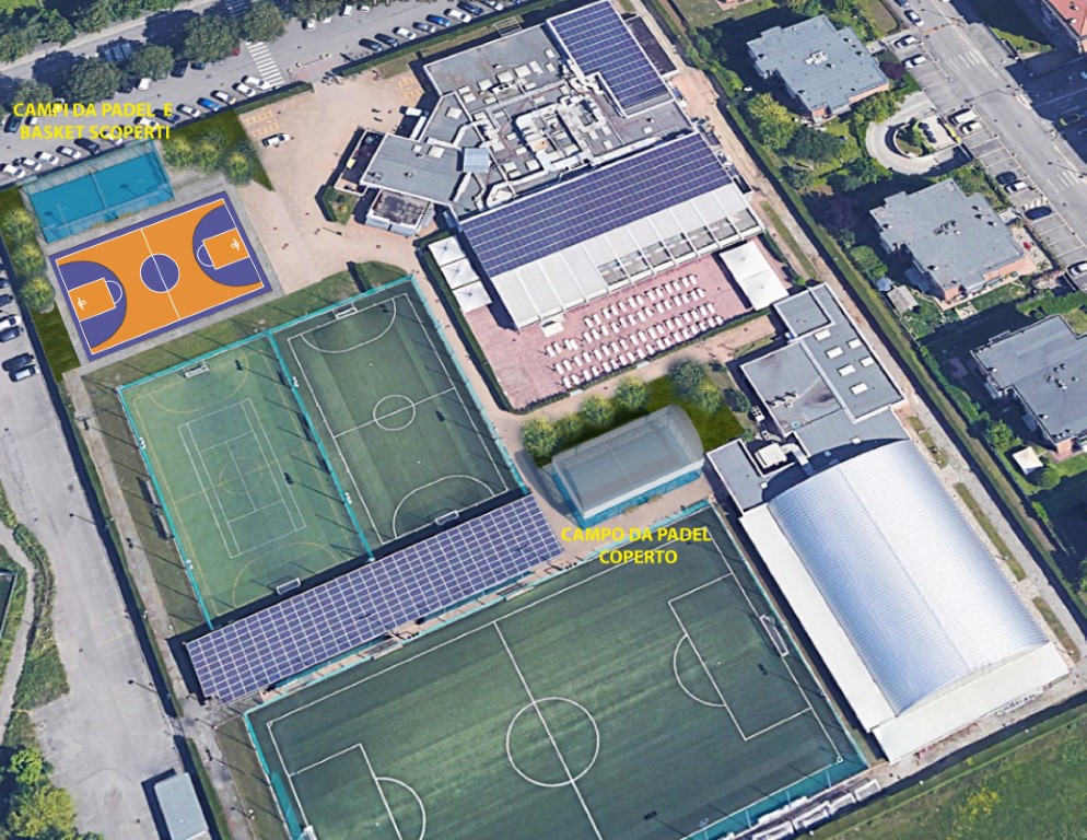 Nuovi campi gioco da basket e da padel, allo Sport Club Venaria